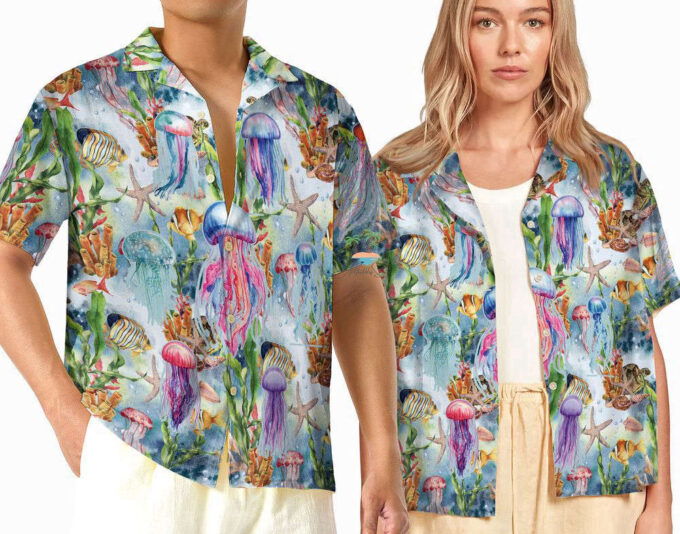 Jellyfish Ocean Animal Hawaiian Shirt, Gift For Men And Women