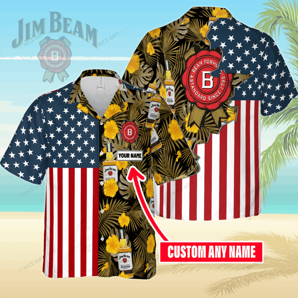 Jim Beam Custom Name Hawaiian Shirt For Men And Women Jim Beam Custom Name Hawaiian Shirt For Men And Women