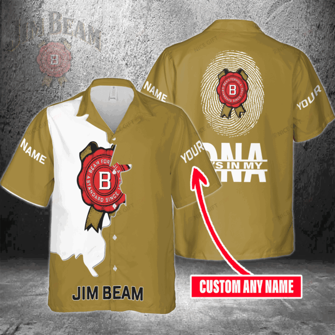 Jim Beam Custom Name It’s In My DNA Hawaiian Shirt For Men And Women