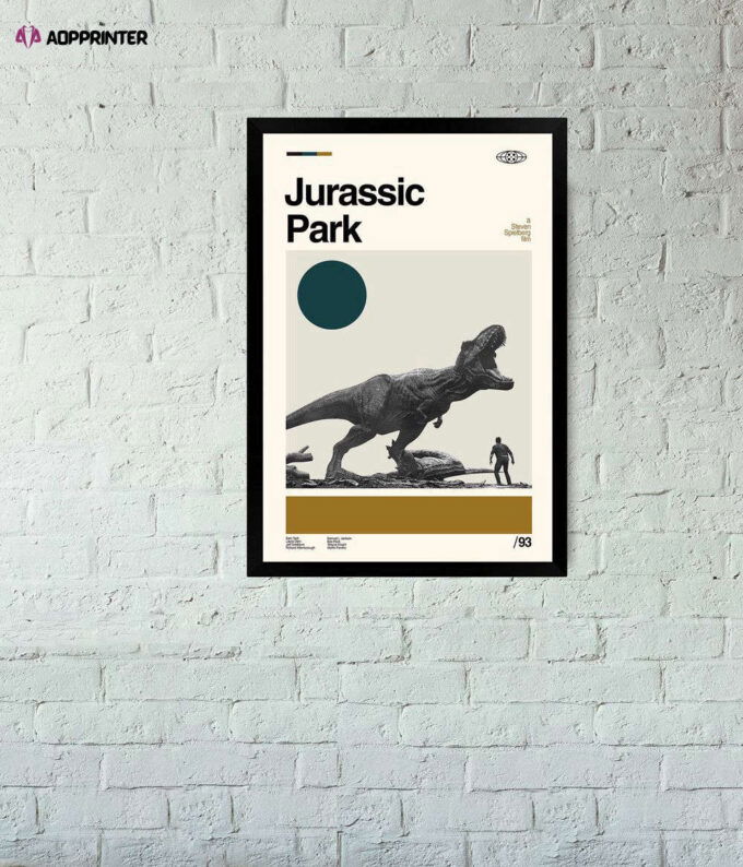 Jurassic Park Movie Poster   – Retro Movie Poster – Gift For Home Decoration