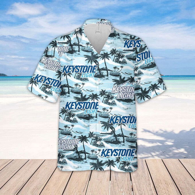 Keystone Light Hawaiian Sea Island Pattern Hawaiian Shirt, Gift For Men Women