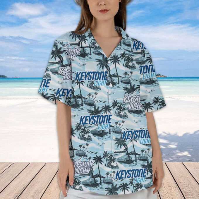 Keystone Light Hawaiian Sea Island Pattern Hawaiian Shirt, Gift For Men Women