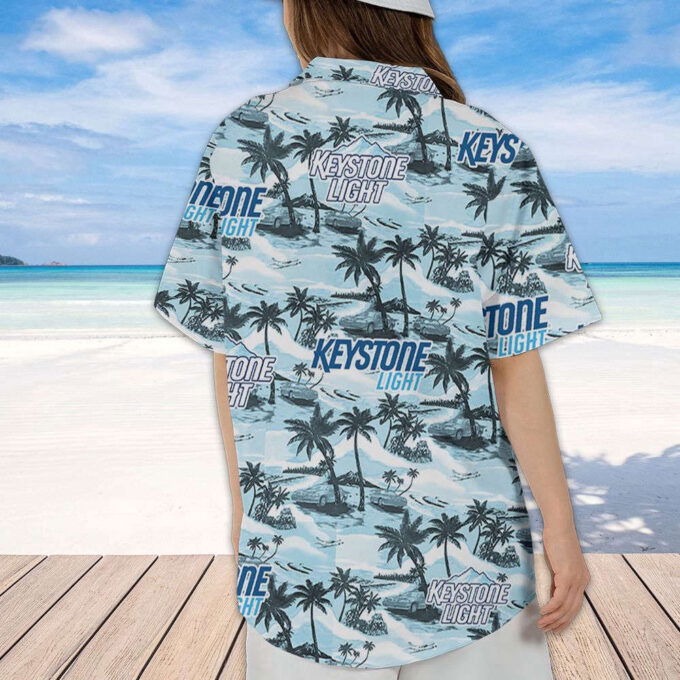 Keystone Light Hawaiian Sea Island Pattern Hawaiian Shirt, Gift For Men Women