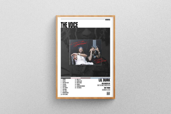 Lil Durk  Poster – The Voice Album  Poster – For Home Decor