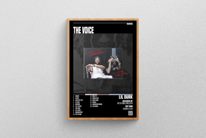 Lil Durk  Poster – The Voice Album  Poster – For Home Decor