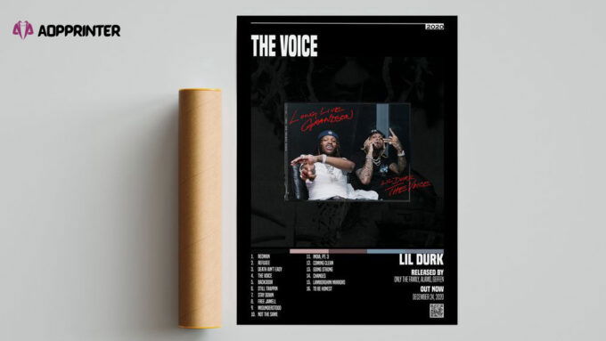 Lil Durk  Poster – The Voice Album  Poster – For Home Decor