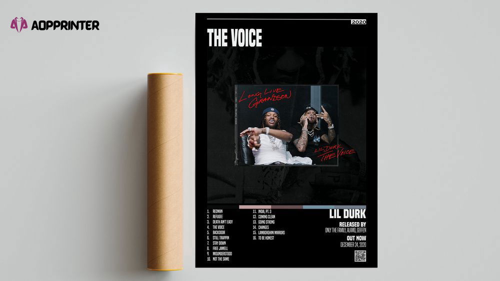 Lil Durk Poster – The Voice Album Poster – For Home Decor Lil Durk Poster – The Voice Album Poster – For Home Decor