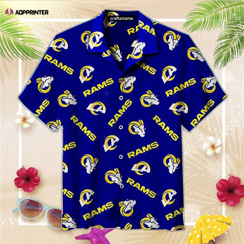 Los Angeles Rams Print Unisex Hawaiian Shirt For Men And Women Los Angeles Rams Print Unisex Hawaiian Shirt For Men And Women