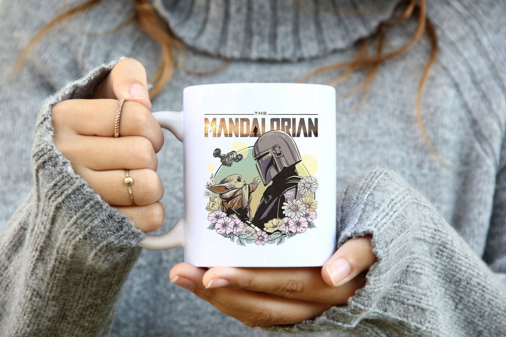 Mandalorian Star Wars Inspired Mug Ceramic Grogu Baby Yoda The Child Mandalorian Star Wars Inspired Mug Ceramic Grogu Baby Yoda The Child