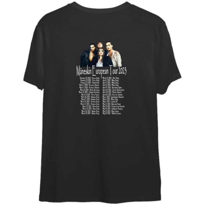 ManeSkin Europe Tour 2023 Dates Merch, ManeSkin Concert 2023 Setlist T-Shirt For Men And Women