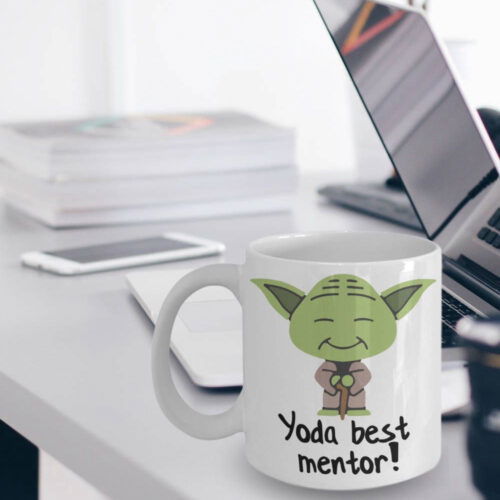 Cart 2 Mentor Mug, Yoda Gift, Yoda Mug, Gift For A Mentor Yoda Collectors, Star Wars Mug