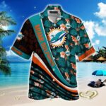 Miami Dolphins NFL-Summer Hawaii Shirt With Tropical Flower Pattern  For Men And Women