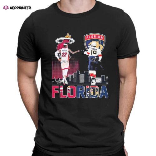 Miami Heat Butler And Florida Tkachuk Florida Sport Teams T-shirt For Fans