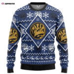 Mighty Morphin Blue Power Ranger Custom Ugly Christmas Sweater