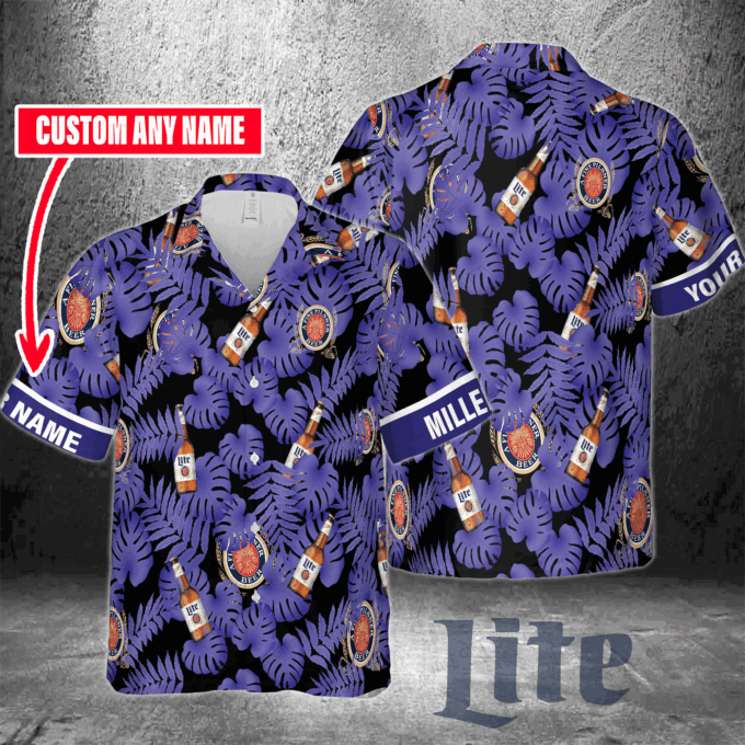 Miller Lite Custom Name Hawaiian Shirt For Men And Women