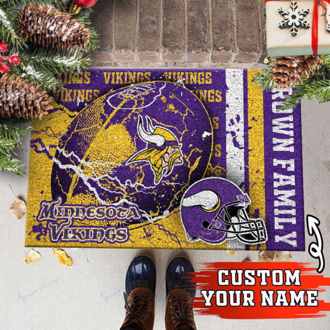 Minnesota Vikings Personalized Doormat, Gift For Home Decor
