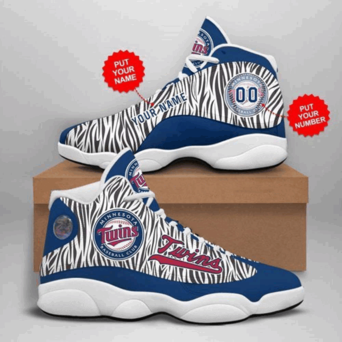 MLB Minnesota Twins Custom Name Number Air Jordan 13 Shoes, Best Gift For Men And Women