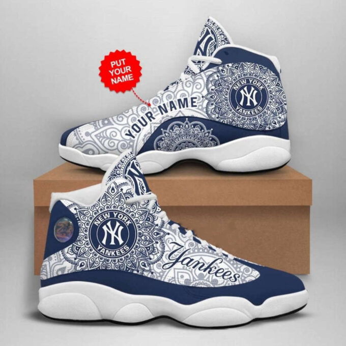 MLB New York Yankees Custom Name Air Jordan 13 Shoes, Best Gift For Men And Women