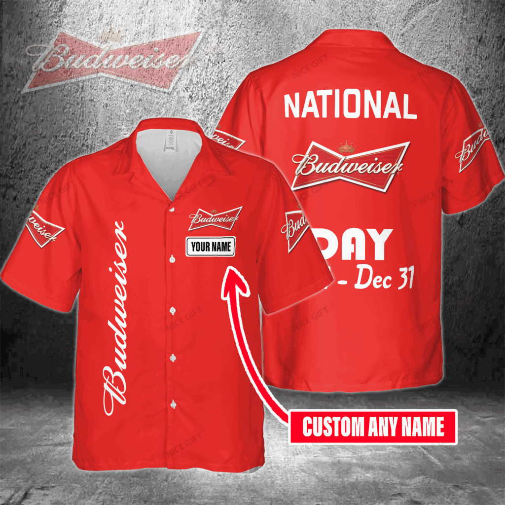 National Budweiser Day Jan 1 – Dec 31 Custom Name Hawaiian Shirt For Men And Women National Budweiser Day Jan 1 – Dec 31 Custom Name Hawaiian Shirt For Men And Women