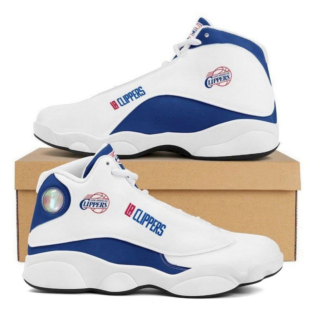 NBA Los Angeles Clippers White Blue Air Jordan 13 Shoes, Best Gift For Men And Women NBA Los Angeles Clippers White Blue Air Jordan 13 Shoes, Best Gift For Men And Women