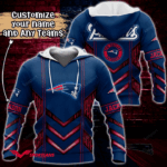 New England Patriots NFL Custom Name 3D Hoodie, Best Gift For Men And Women