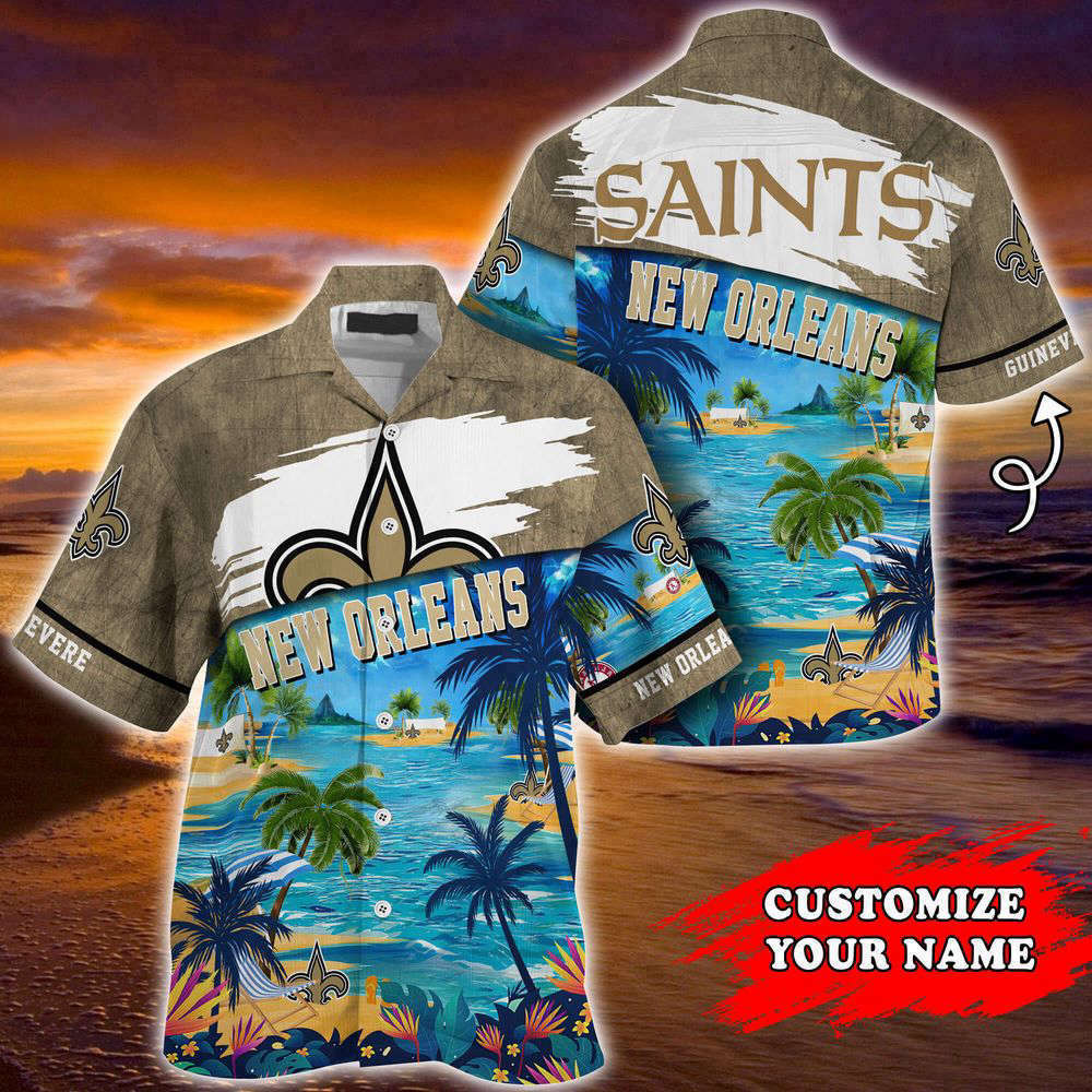 New Orleans Saints NFL-Customized Summer Hawaii Shirt For Sports Fans New Orleans Saints NFL-Customized Summer Hawaii Shirt For Sports Fans