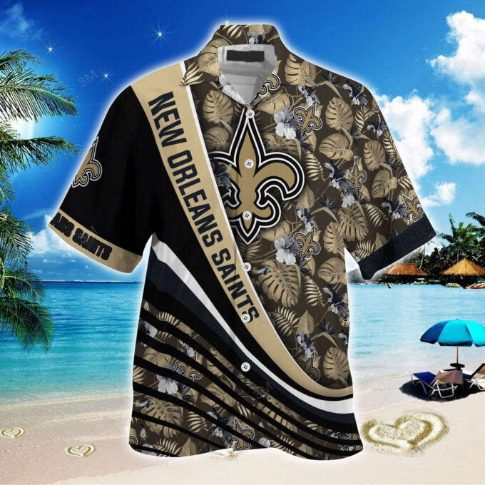 New Orleans Saints NFL-Summer Hawaii Shirt With Tropical Flower Pattern For Fans