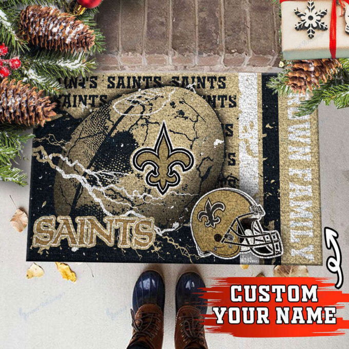 New Orleans Saints Personalized Doormat, Gift For Home Decor