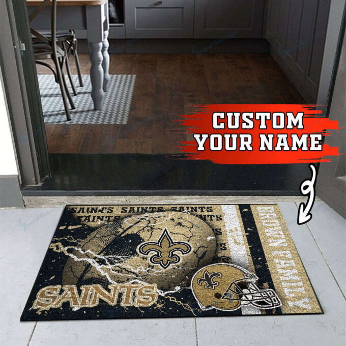 New Orleans Saints Personalized Doormat, Gift For Home Decor