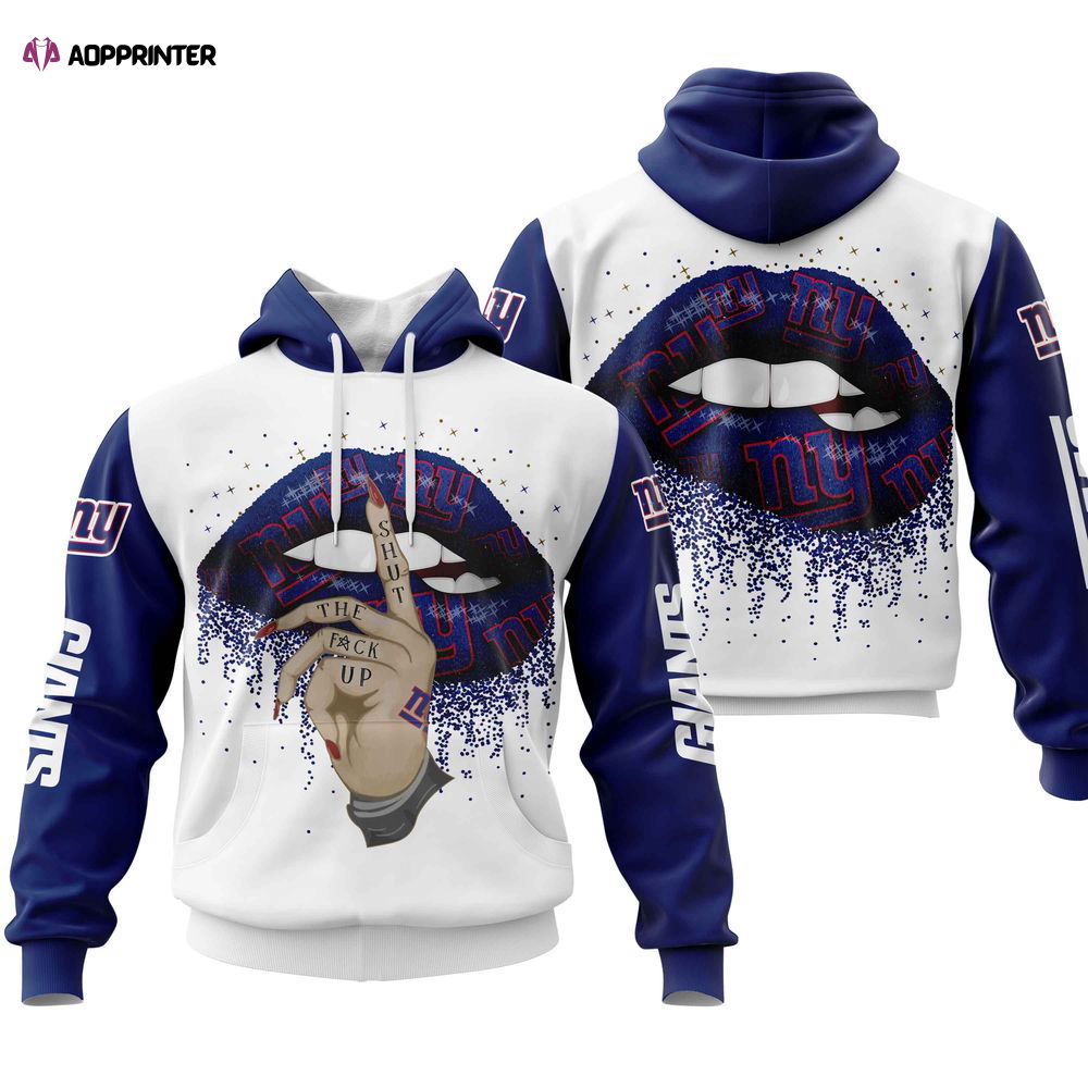 New York Giants Lips Hoodie, Gift For Men And Women New York Giants Lips Hoodie, Gift For Men And Women