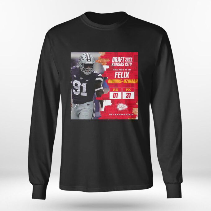 Nfl Draft 2023 Kansas City The Pick Is In Felix Anudike Uzomah T-shirt For Fans