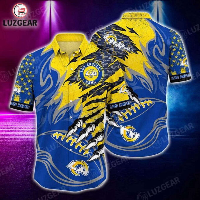 NFL Los Angeles Rams Style Vintage Summber Beach Hawaiian Shirt Aloha Shirt