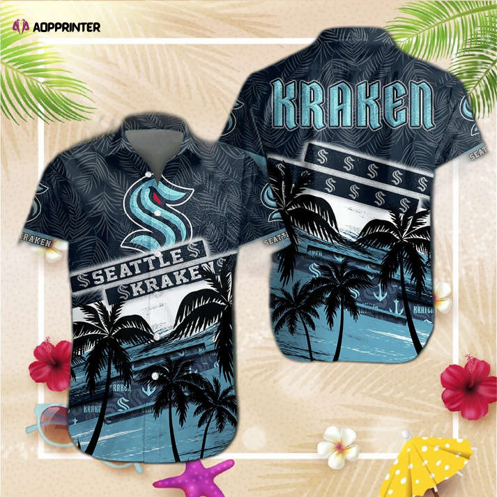NHL Seattle Kraken Hawaiian Shirt For Men And Women NHL Seattle Kraken Hawaiian Shirt For Men And Women