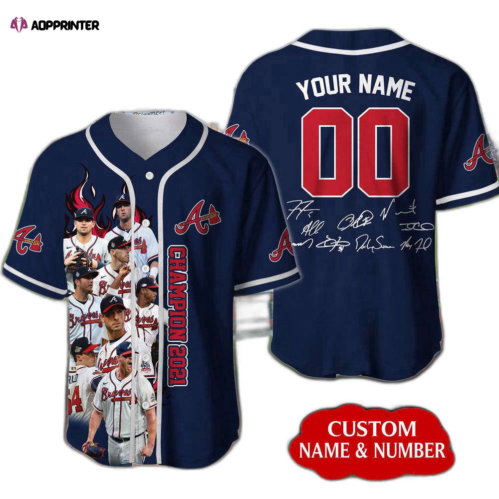 Personalized Atlanta Braves Signatures All Over Print 3D Baseball Jersey For Men Women Personalized Atlanta Braves Signatures All Over Print 3D Baseball Jersey For Men Women