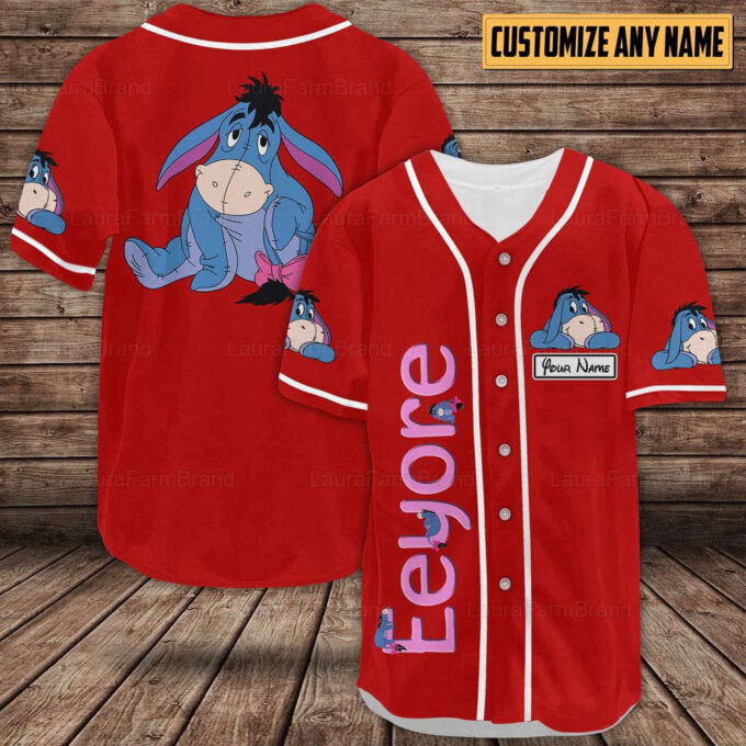 Personalized Eeyore Baseball Shirts, Eeyore Baseball Jersey