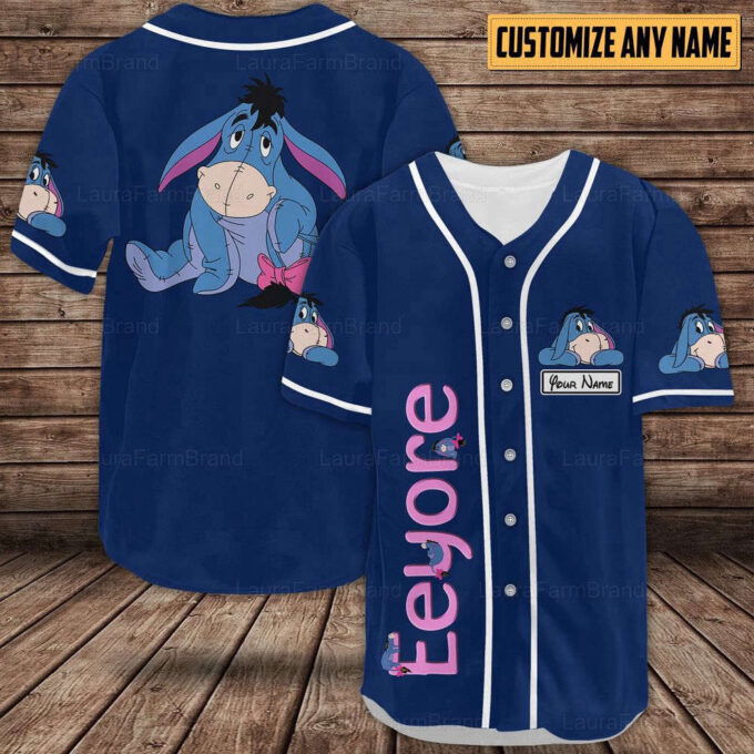 Personalized Eeyore Baseball Shirts, Eeyore Baseball Jersey
