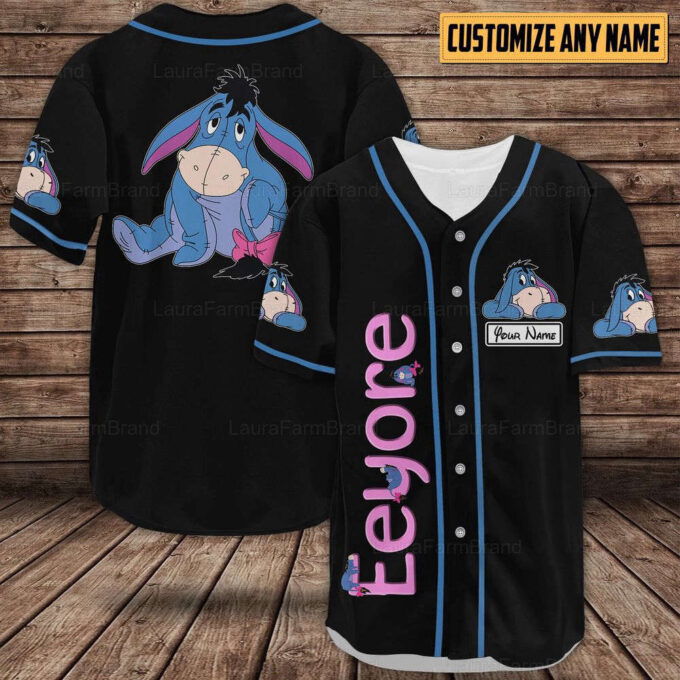 Personalized Eeyore Baseball Shirts, Eeyore Baseball Jersey