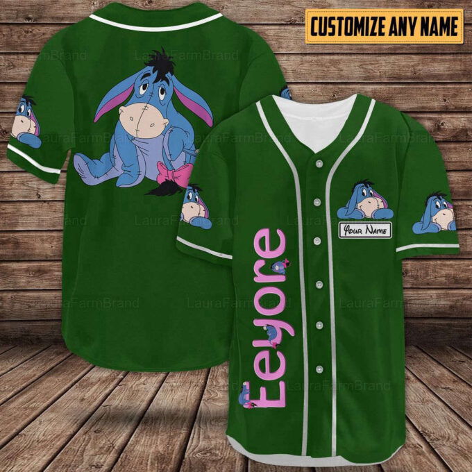 Personalized Eeyore Baseball Shirts, Eeyore Baseball Jersey
