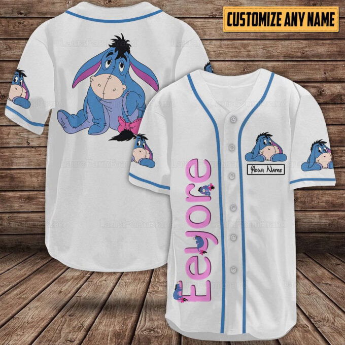 Personalized Eeyore Baseball Shirts, Eeyore Baseball Jersey