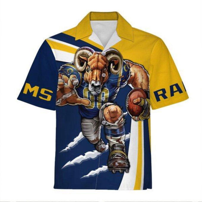 Personalized Unisex Hawaiian Shirt Los Angeles Rams Football Team 3D Apparel For Men Women