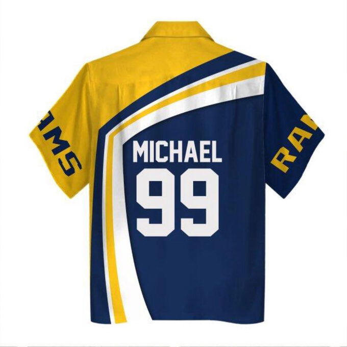 Personalized Unisex Hawaiian Shirt Los Angeles Rams Football Team 3D Apparel For Men Women