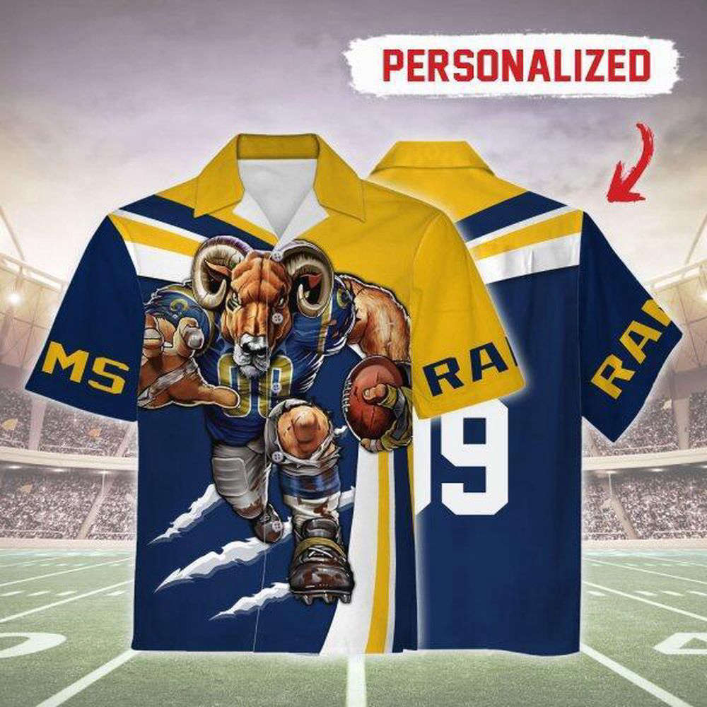 Personalized Unisex Hawaiian Shirt Los Angeles Rams Football Team 3D Apparel For Men Women Personalized Unisex Hawaiian Shirt Los Angeles Rams Football Team 3D Apparel For Men Women