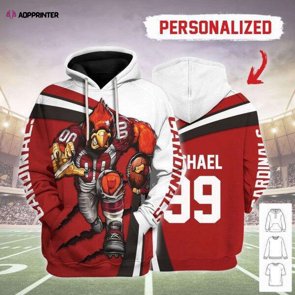 Personalized Unisex Tracksuit Hoodies Arizona Cardinals Football Team 3D Apparel Personalized Unisex Tracksuit Hoodies Arizona Cardinals Football Team 3D Apparel