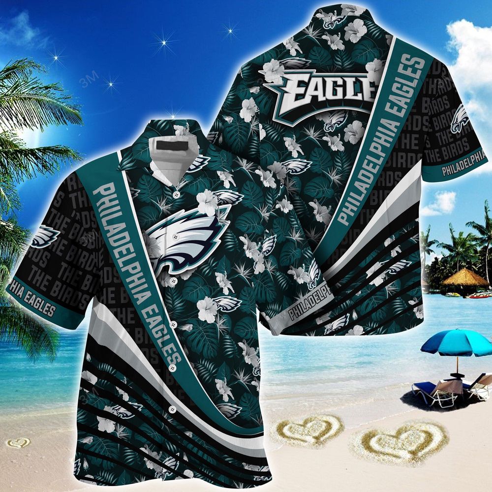 Philadelphia Eagles NFL-Summer Hawaii Shirt With Tropical Flower Pattern For Fans TU33835 Philadelphia Eagles NFL-Summer Hawaii Shirt With Tropical Flower Pattern For Fans TU33835