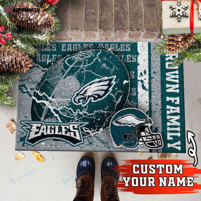 Philadelphia Eagles Personalized Doormat, Gift For Home Decor