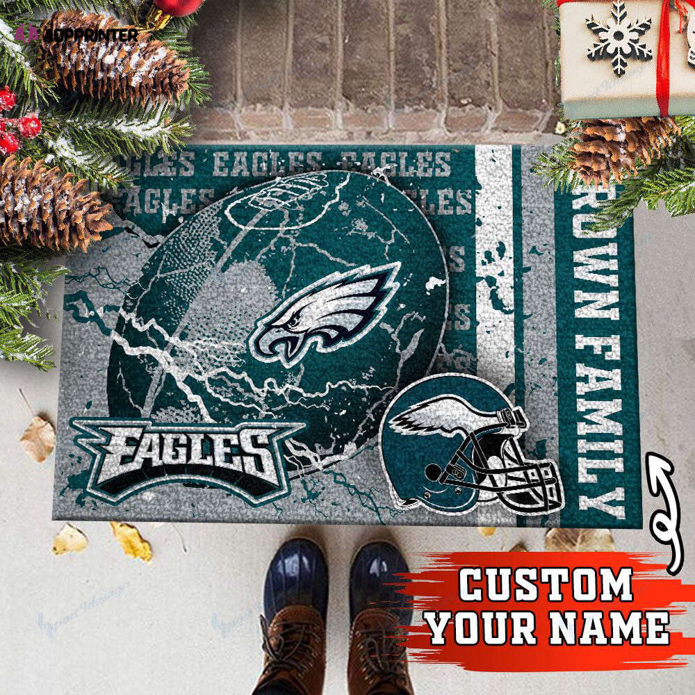 Philadelphia Eagles Personalized Doormat, Gift For Home Decor Philadelphia Eagles Personalized Doormat, Gift For Home Decor