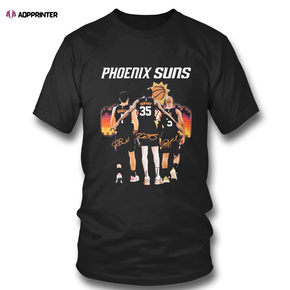 Phoenix Suns Booker Durant Paul Signature T-shirt For Fans Phoenix Suns Booker Durant Paul Signature T-shirt For Fans