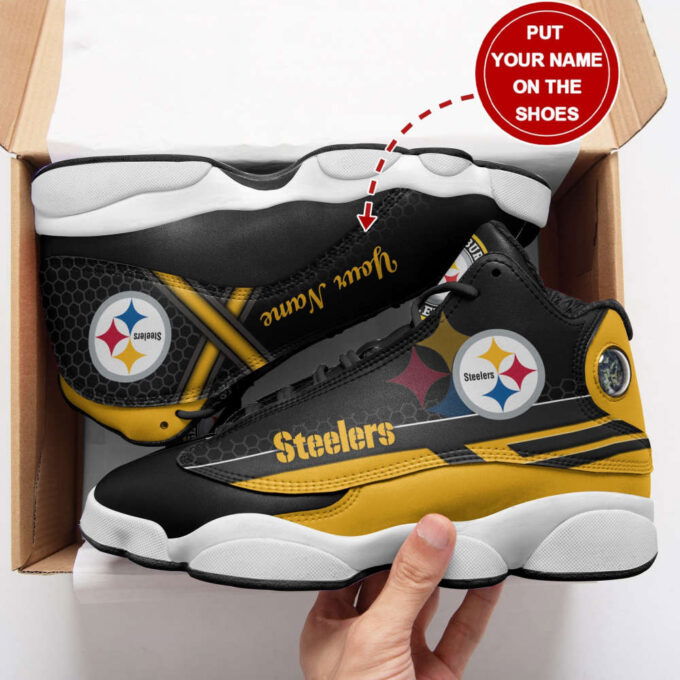 Pittsburgh Steelers Custom Name Air Jordan 13 Sneakers, Best Gift For Men And Women