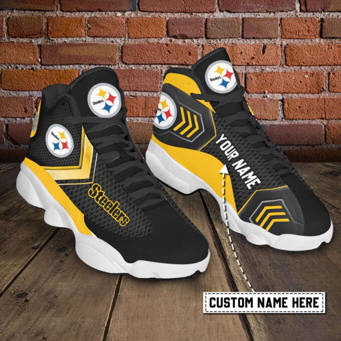Pittsburgh Steelers Custom Name Air Jordan 13 Sneakers, Best Gift For Men And Women 14