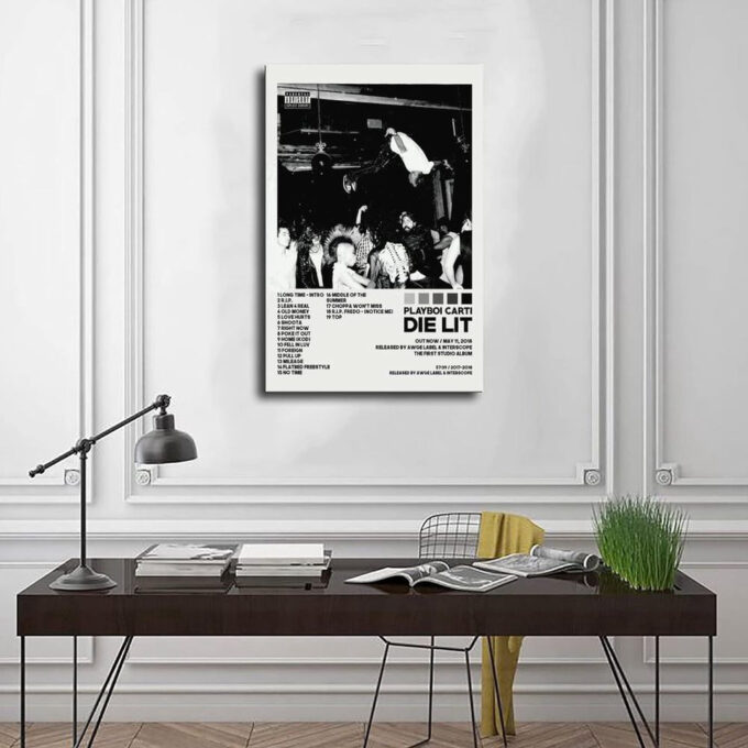 Playboi Carti Die Lit Album Canvas Music Album Cover Poster – Gift For Home Decoration
